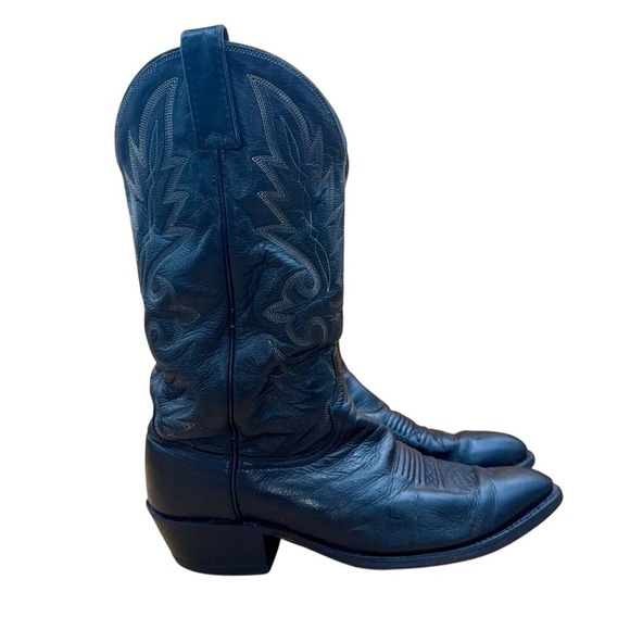 DAN POST MEN'S MIGNON WESTERN BOOTS Black ROUND TOE Men's 10.5 D EUC